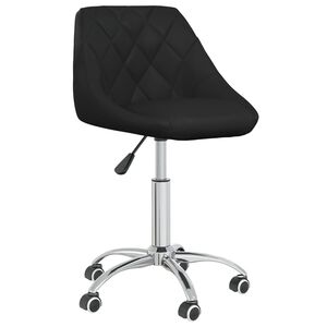 vidaXL Scaun de birou pivotant, negru, piele ecologică
