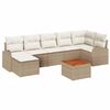 vidaXL Set de canapele pentru grădină cu pernă 8 pcs Bej poliratan