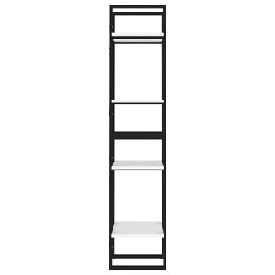 vidaXL Bibliotecă cu 4 rafturi, alb, 40x30x140 cm, PAL