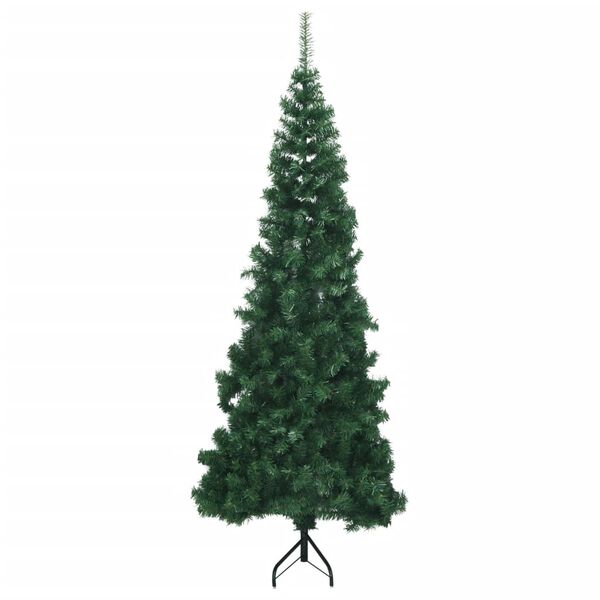 vidaXL Brad de Crăciun artificial de colț, verde, 240 cm, PVC