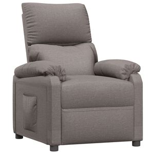 vidaXL Fotoliu rabatabil, gri taupe, material textil