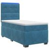 vidaXL Pat boxspring cu saltea albastru 90 x 190 cm Catifea