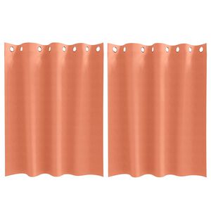vidaXL Perdele Opaque cu Inel 2 buc. Terracota 140 x 140 cm Poliester