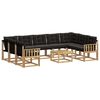 vidaXL Set de canapele de exterior 10 buc. Alb și negru
