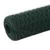 vidaXL Plasă de s&acirc;rmă găini, verde, 25 x 1,5 m, oțel cu &icirc;nveliș PVC