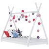 vidaXL Cadru pat de copii, alb, 90 x 200 cm, lemn masiv de pin