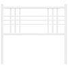 vidaXL Tăblie de pat de schimb metalică, alb, 100 cm