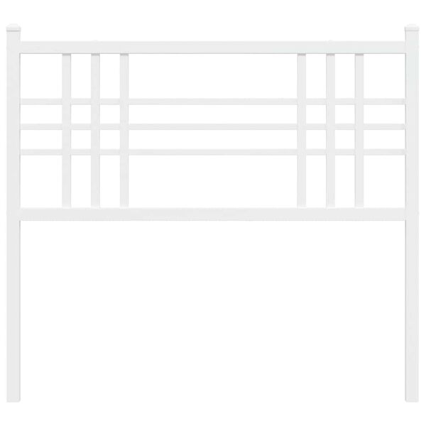 vidaXL Tăblie de pat de schimb metalică, alb, 100 cm