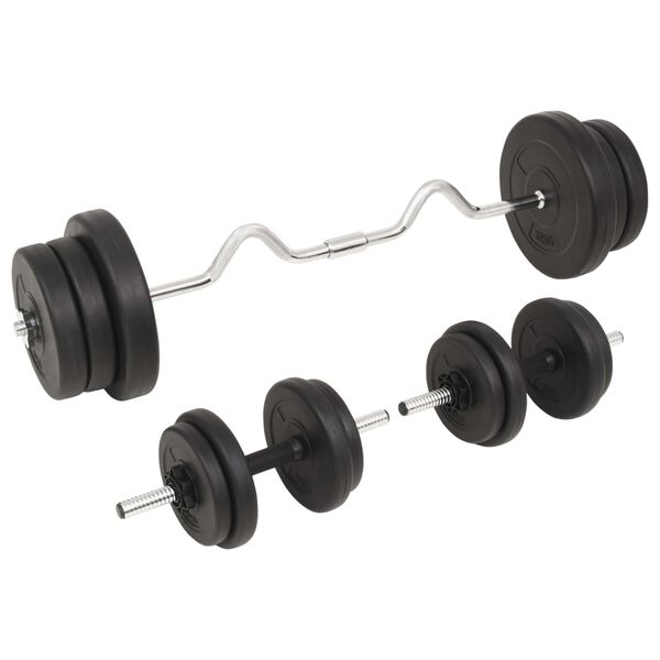 vidaXL Set de haltere și gantere, 60 kg