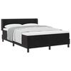 vidaXL Pat cu arcuri cu saltea cu headboard Negru 190 x 140 cm Catifea