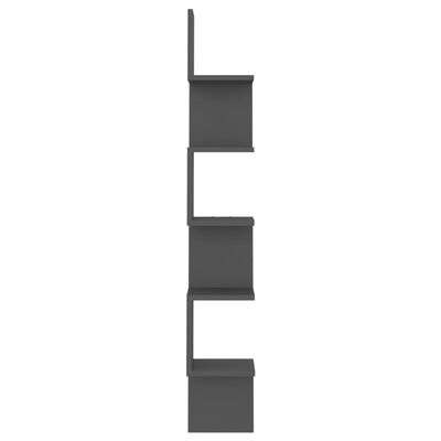 vidaXL Raft de perete pentru colț, gri, 20x20x127,5 cm, PAL