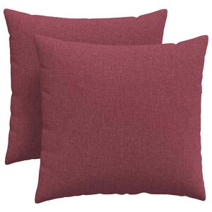 vidaXL Perne pentru canapea 2 pcs Roșu Vin 45 x 45 cm țesătură