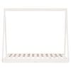 vidaXL Cadru de pat pentru copii, alb, 70x140 cm, lemn masiv de pin