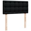 vidaXL Pat box spring cu saltea, negru, 90x200 cm, textil