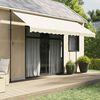 vidaXL Copertină retractabilă, crem, 400x150 cm, țesătură și oțel