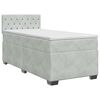vidaXL Pat boxspring cu saltea Gri deschis 90 x 190 cm Catifea