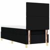 vidaXL Pat cu arcuri cu saltea cu headboard Negru 80 x 200 cm țesătură