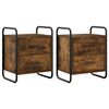vidaXL Dulap de Noapte Suspendat 2 buc. Stejar fumuriu 40 x 30 x 50 cm
