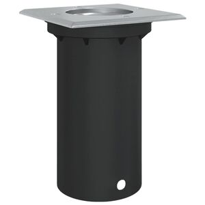 vidaXL Lampă exterioară de sol, pătrat, negru, 10,5x10,5 cm, aluminiu