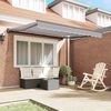 vidaXL Cortina Retractabilă Manual Gri deschis 300 x 250 cm