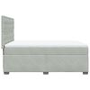 vidaXL Pat box spring cu saltea, gri deschis, 140x190 cm, catifea