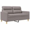 vidaXL Canapea cu 2 locuri, gri taupe, 120 cm, material textil