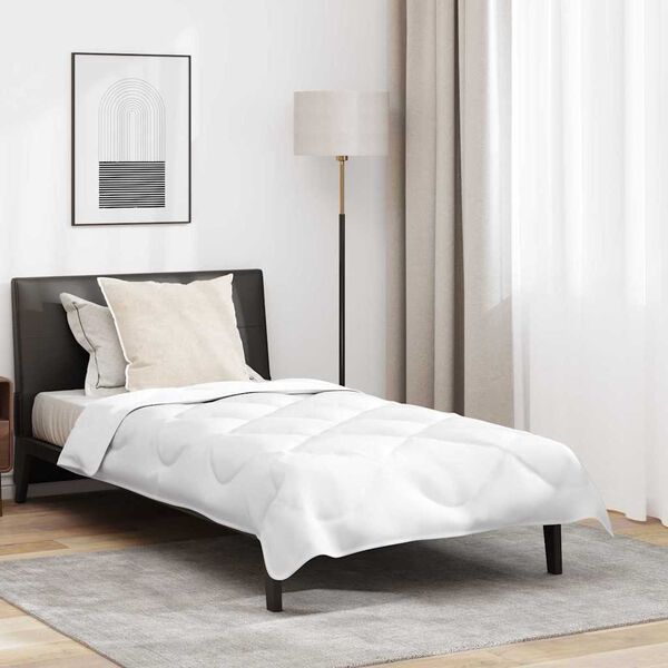 vidaXL Pilotă cu pernă 2 pcs Alb Microfibră