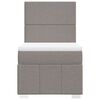 vidaXL Pat box spring cu saltea, gri taupe, 90x190 cm, textil