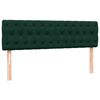 vidaXL Pat box spring cu saltea, verde &icirc;nchis, 160x220 cm, catifea