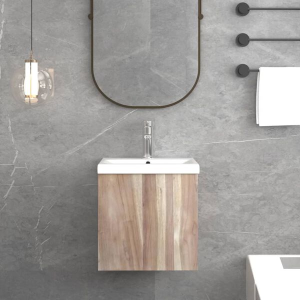 vidaXL Dulap de baie montat pe perete, 41x38x40 cm, lemn masiv de tec