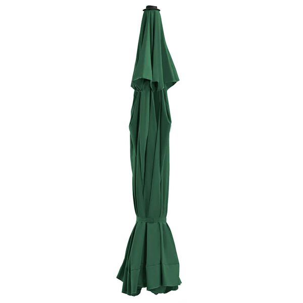 vidaXL P&acirc;nză de schimb umbrelă de soare de grădină, verde, 515 cm