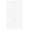 vidaXL Dulap pentru pantofi, alb, 59x17x108 cm, lemn stratificat