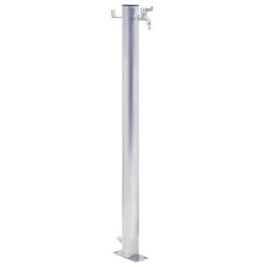 vidaXL Coloană de apă de grădină, 100 cm, oțel inoxidabil, rotund