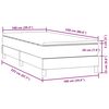 vidaXL Pat box spring cu saltea, albastru &icirc;nchis, 100x220 cm, catifea