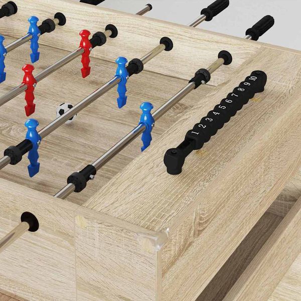 vidaXL Masă de Foosball Stejar Sonoma 125 x 60,5 x 80 cm Lemn compozit