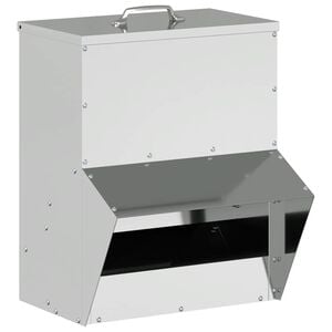 vidaXL Feeder pentru pui Argintiu 20 x 25 x 35 cm Oțel Galvanizat