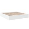 vidaXL Cadru de pat alb 180x200 cm din lemn prelucrat