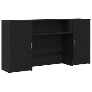 vidaXL Birou de recepție Stejar negru 200x50x103,5 cm Lemn prelucrat