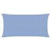 vidaXL P&acirc;nză de umbră 2,5 x 5 m HDPE Dreptunghiular Albastru și Alb
