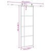 vidaXL Ușă glisantă cu set feronerie neagră 76x205cm sticlă securizată