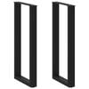 vidaXL Picioare de masă de bar &icirc;n formă de U, 2 buc., negru, 40x(100-101) cm, oțel