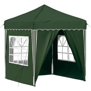 vidaXL Cort de Petrecere Pop-up Verde 195 x 195 x 245 cm