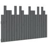 vidaXL Tăblie de pat pentru perete, gri, 127,5x3x80 cm, lemn masiv pin