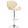 vidaXL Scaun de bar, crem, piele ecologică