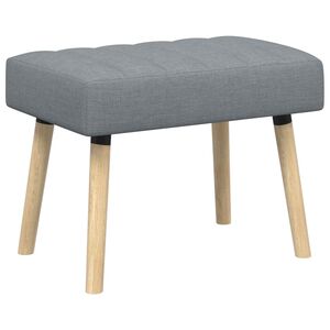 vidaXL Bancă cu tapițare canelată Gri deschis 60 x 40 x 45 cm Țesătură