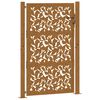 vidaXL Poartă de grădină 100x150 cm, model frunze de oțel rezistente la intemperii