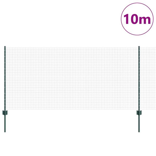 vidaXL Gard cu St&acirc;lp Verde 1 x 10 m Oțel