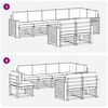 vidaXL Seturi de canapele 8 pcs Natural și Crem Lemn Solid de Acacia