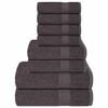 vidaXL Set prosoape FROGN 8 piese, antracit, 360 g/m&sup2;