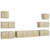 vidaXL Set dulapuri TV, 8 piese, stejar sonoma, lemn prelucrat